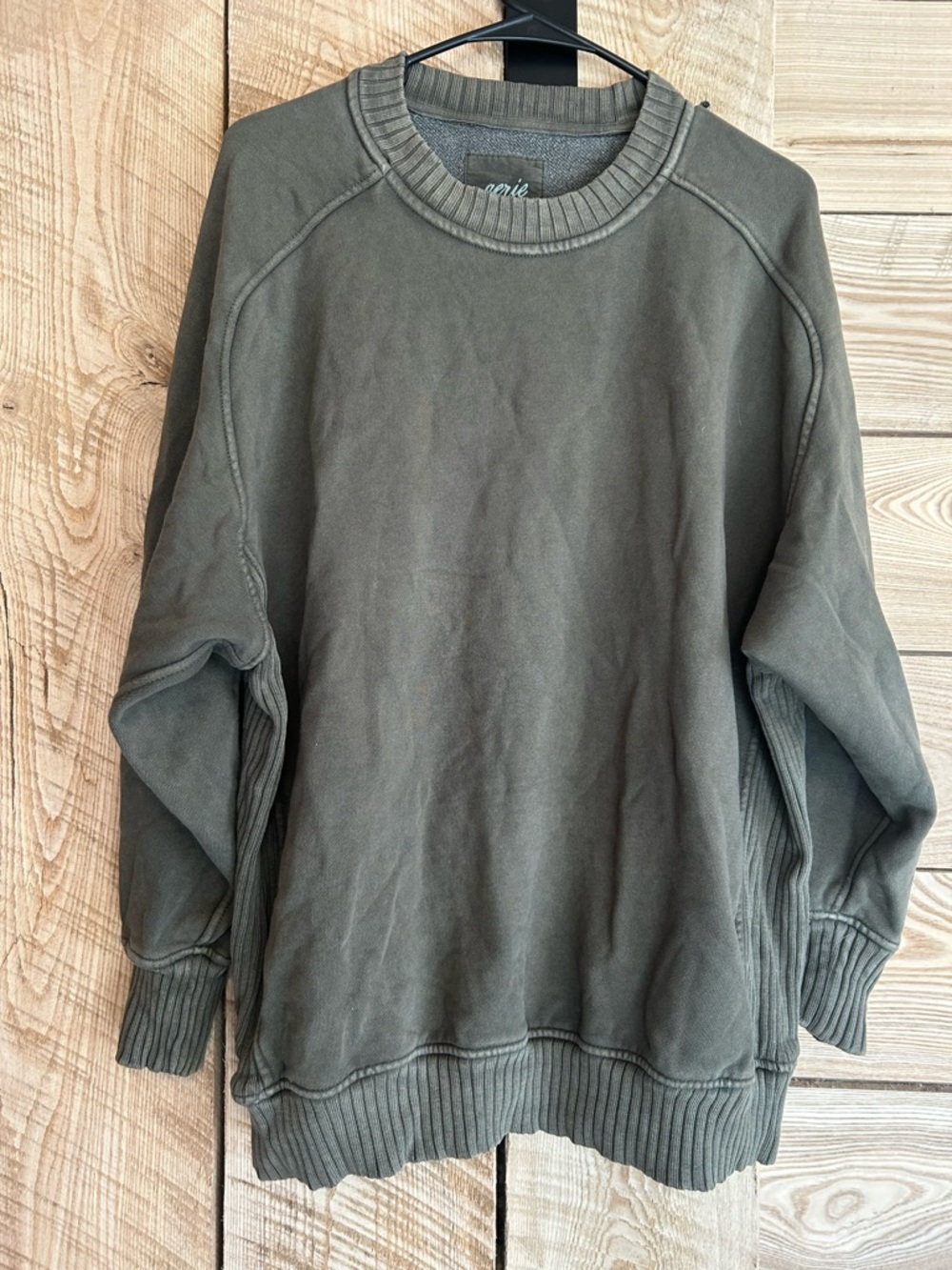 aerie Olive Green Crewneck Sweatshirt